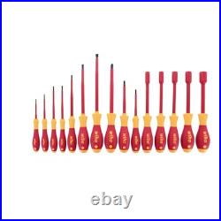 Wiha 32190 Slotted, Phillips and Inch Insulated Screwdriver Set, 1, Multi