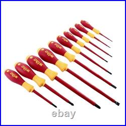 Wiha 32190 Slotted, Phillips and Inch Insulated Screwdriver Set, 1, Multi