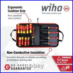 Wiha 32190 Slotted, Phillips and Inch Insulated Screwdriver Set, 1, Multi
