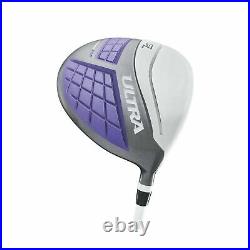 Wilson Golf Women Ultra Right Hand Cart Bag Package Set Beginners Purple White