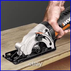 Worx Cordless Compact Circular Saw 20-Volt Battery Charger Set 3-3/8 in Blade