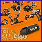 Worx Cordless Compact Circular Saw 20-Volt Battery Charger Set 3-3/8 in Blade