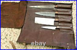 Xander knives 4 pc Damascus steel Japanese chef kitchen knife set cleaver paring