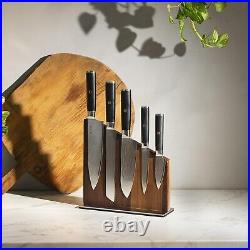 Yatoshi Magnetic Japanese 67 Layer Damascus Knife Block 6-Pc Set, NEW IN BOX